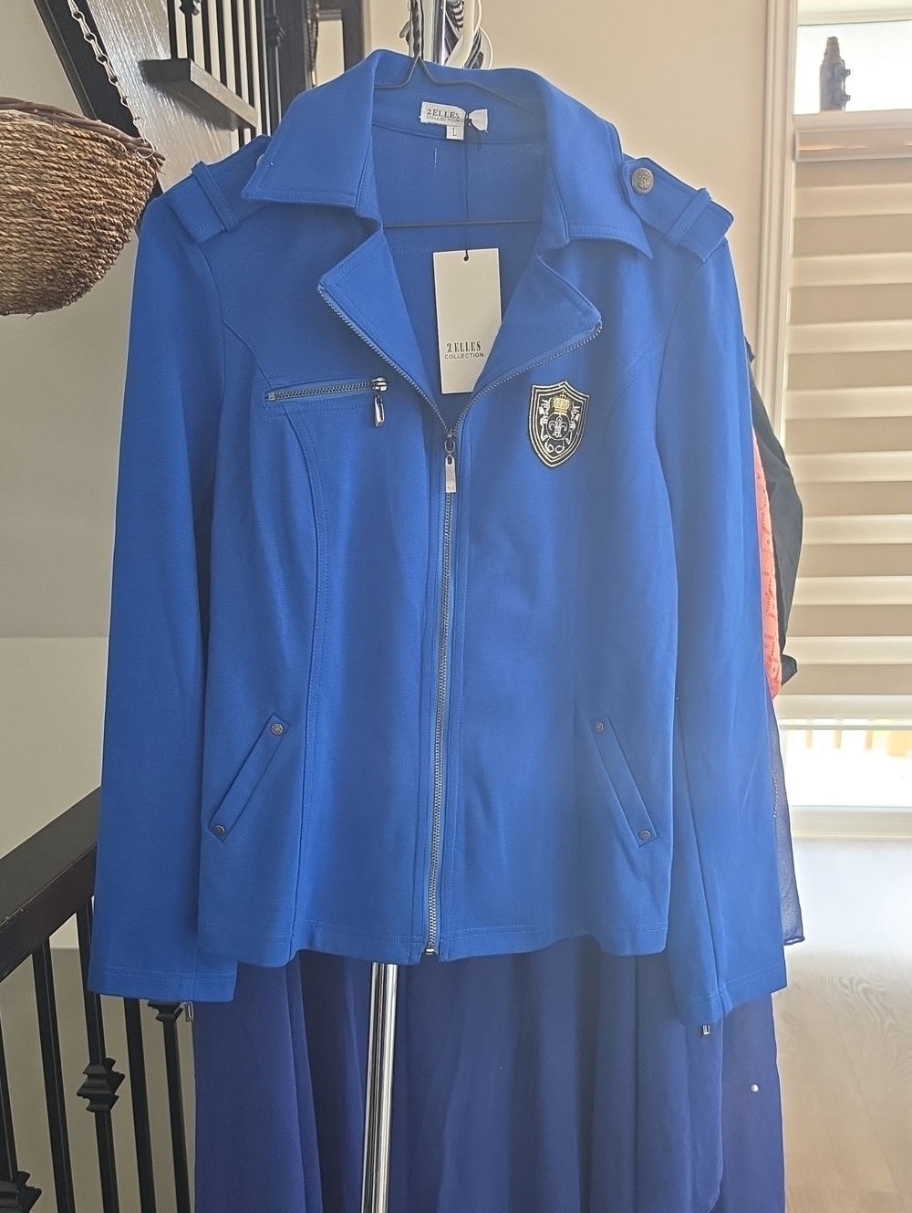 Zella Royal Blue Zip-Front Utility Jacket